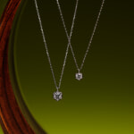 婚約ペンダント:蓮0.1ct0.2ct