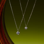 婚約ペンダント：白梅0.1ct0.2ct