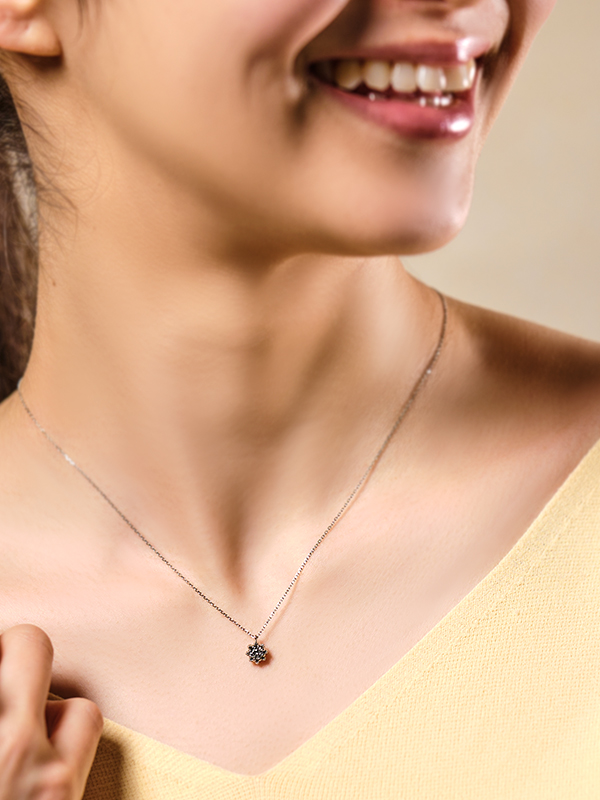 婚約ペンダント：たんぽぽ0.2ct